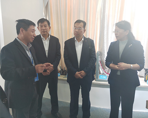 山东省枣庄市委常委 峄城区委书记于玉一行参观百博网页版登录入口公司展示厅(2019)